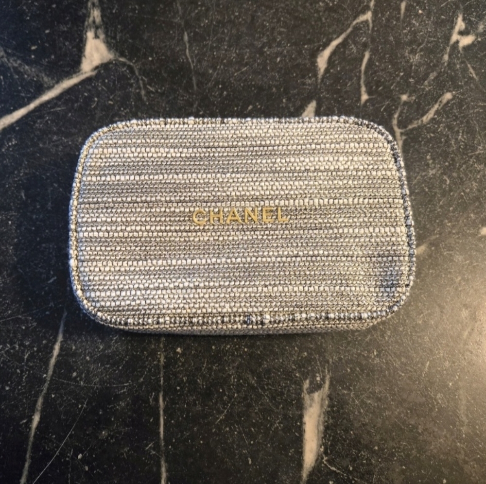 CHANEL Silver and Gold Cosmetic Case